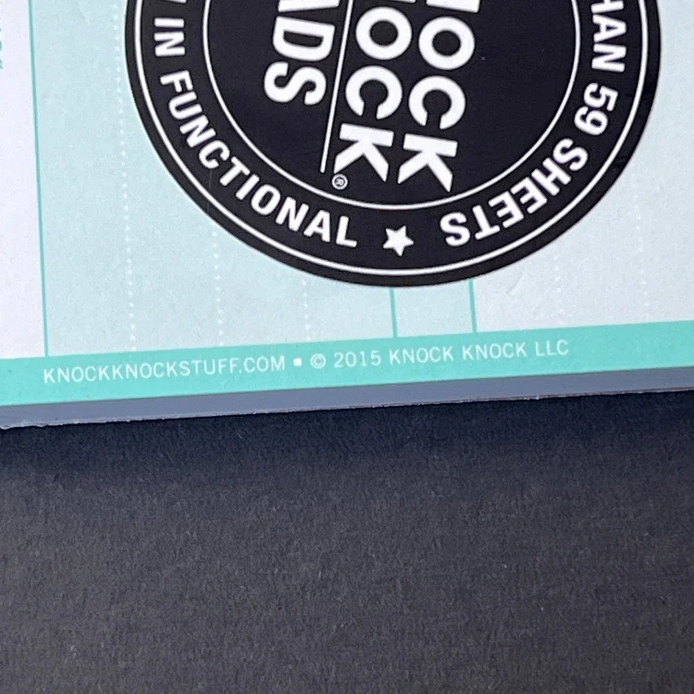 Knock Knock Funny Pad Accomplish 60 Sheets Notepad In Plastic 2015 New Old Stock